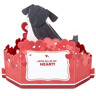 Hallmark Paper Wonder Pop-Up Dog Valentine's Day Card with Sound
