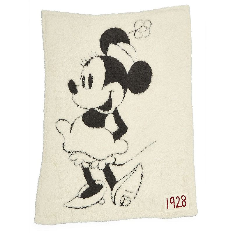 Disneys Minnie Mouse Barefoot Dreams CozyChic Baby Blanket, Grey