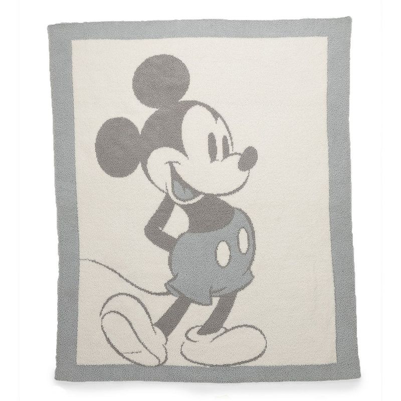 Disneys Vintage Mickey Mouse Barefoot Dreams CozyChic Baby Blanket, Blue