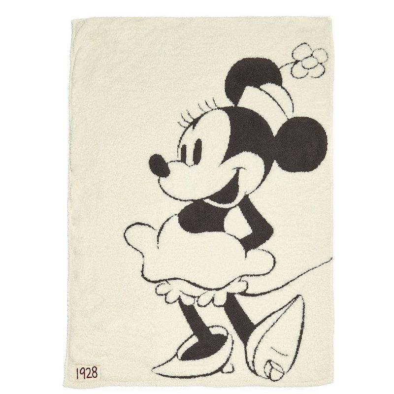 Disneys Mickey & Minnie Mouse Barefoot Dreams CozyChic Blanket, Grey