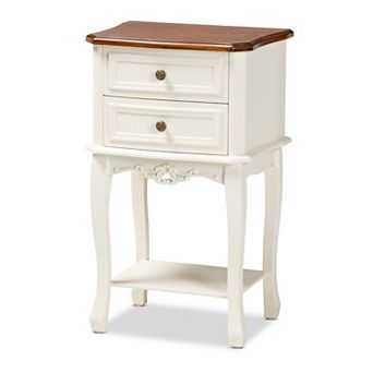 Baxton Studio Darla White Nightstand