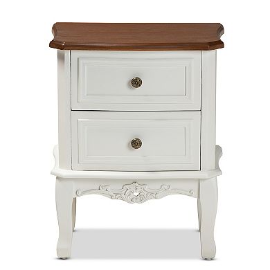 Baxton Studio Darlene White Nightstand