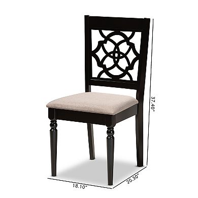 Baxton Studio Renaud Dining Chair 2-piece Set