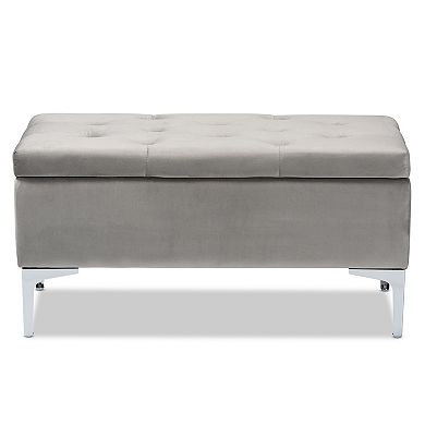 Baxton Studio Mabel Ottoman