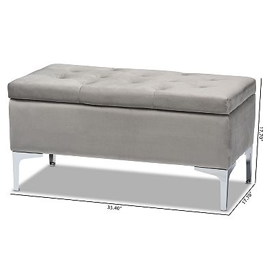 Baxton Studio Mabel Ottoman