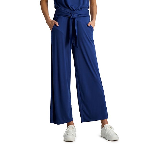 Tie front outlet wide leg pants