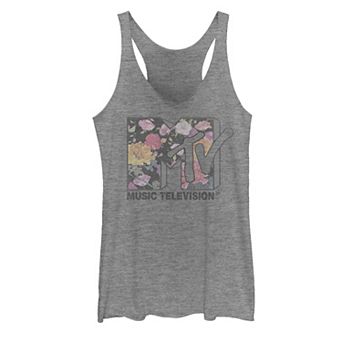 Juniors' MTV Garden Logo Floral Tank Top