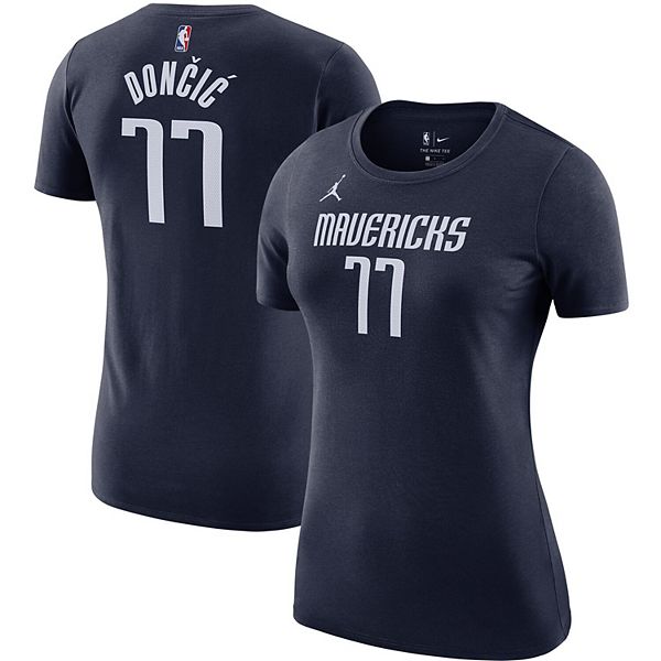 Youth Jordan Brand Luka Doncic Navy Dallas Mavericks Statement Edition Name & Number Player T-Shirt