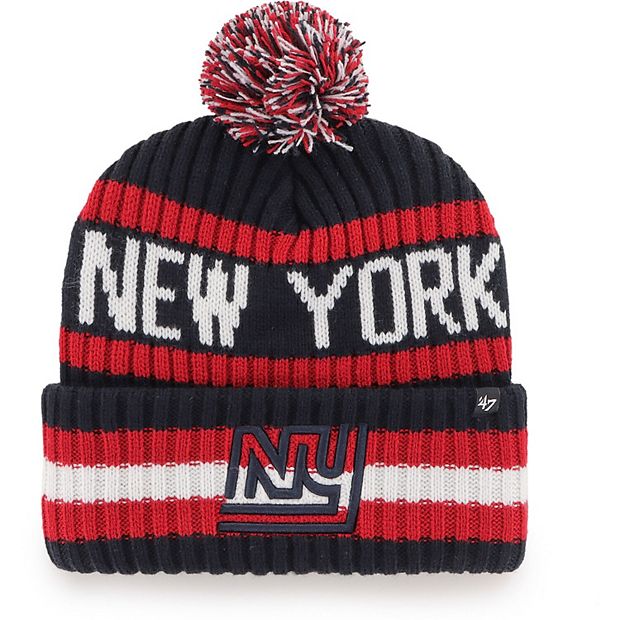 New York Giants '47 Legacy Bering Cuffed Knit Hat with Pom - Navy