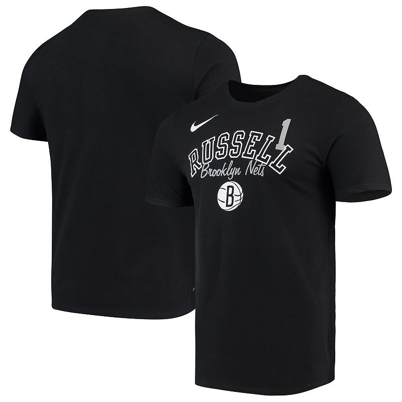 UPC 194305000022 product image for Men's Nike D'Angelo Russell Black Brooklyn Nets Player Performance T-Shirt, Size | upcitemdb.com