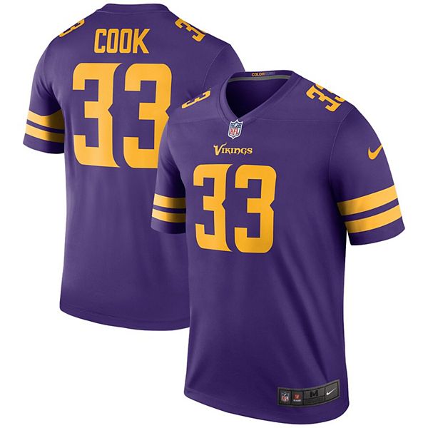 Dalvin Cook Minnesota Vikings #33 Color Rush Name & Number Jersey