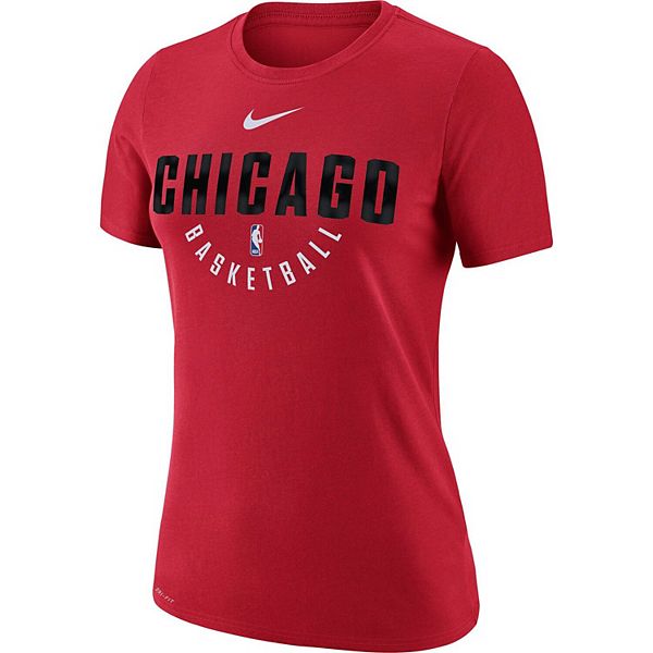Women's Nike Red Chicago Bulls Practice Performance T-Shirt