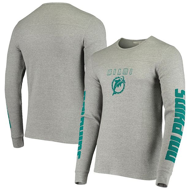 Youth Heathered Gray Miami Dolphins Long Sleeve T-Shirt & Pants Sleep Set