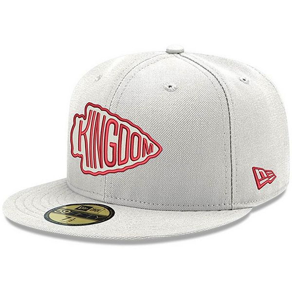 Men's New Era White Kansas City Chiefs Kingdom Omaha 59FIFTY Fitted Hat