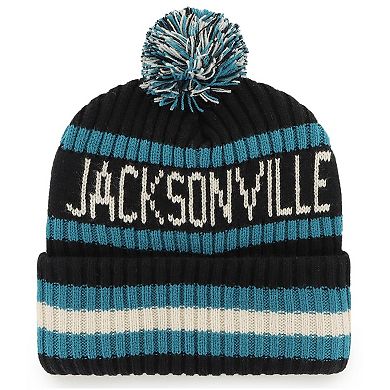 Men's '47 Black Jacksonville Jaguars Bering Cuffed Knit Hat with Pom