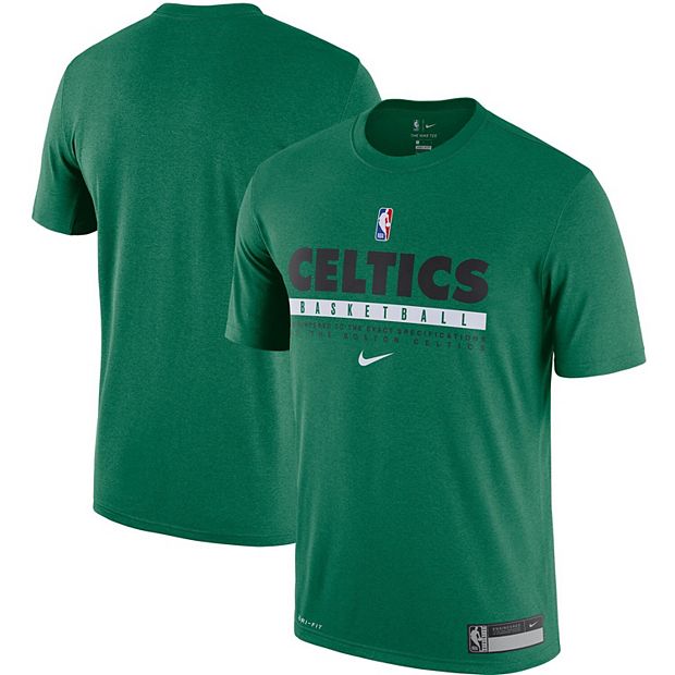 Boston Celtics Nike NBA Dri Fit On Court Logo Long Sleeve Green