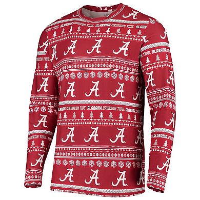 Men's Concepts Sport Crimson Alabama Crimson Tide Ugly Sweater Knit Long Sleeve Top and Pant Set