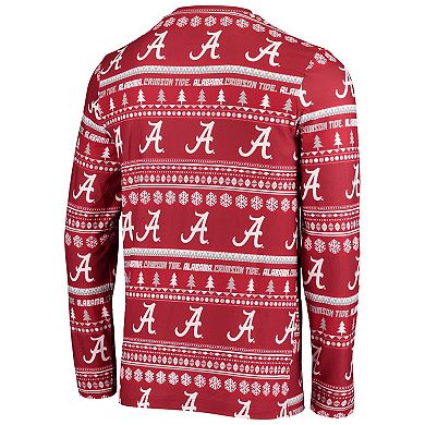 Men's Concepts Sport Crimson Alabama Crimson Tide Ugly Sweater Knit Long Sleeve Top and Pant Set