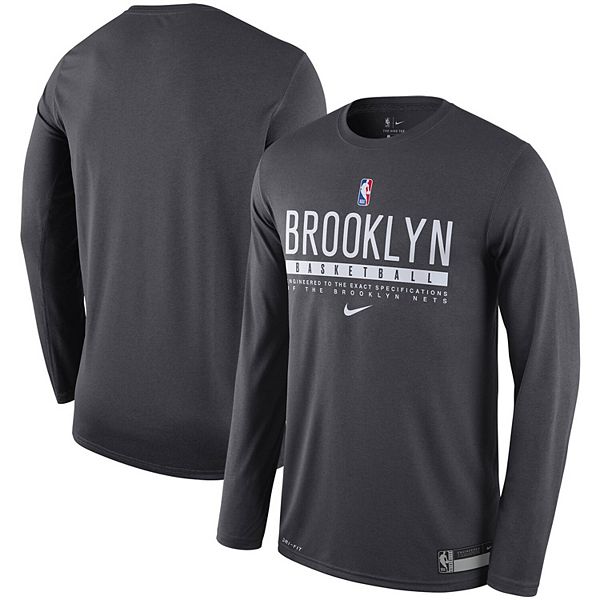 Men's Nike Charcoal Brooklyn Nets Essential Practice Legend Performance ...