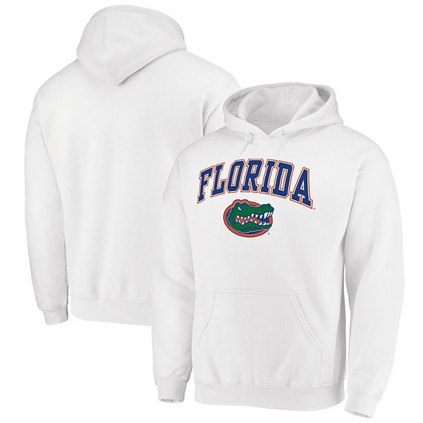 Men's Fanatics Branded White Florida Gators Campus Logo Pullover Hoodie