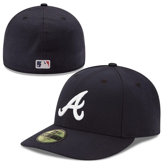 Men's New Era Black Atlanta Braves Team Low Profile 59FIFTY Fitted Hat