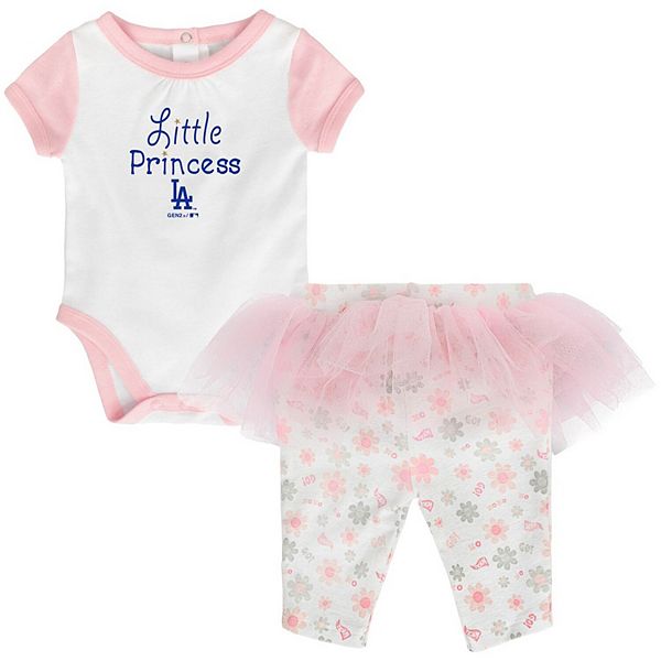 Dodgers pink infant/baby clothes Dodgers Baby gift girl Dodgers Take Home