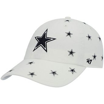 Women's '47 White Dallas Cowboys Confetti Clean Up Adjustable Hat
