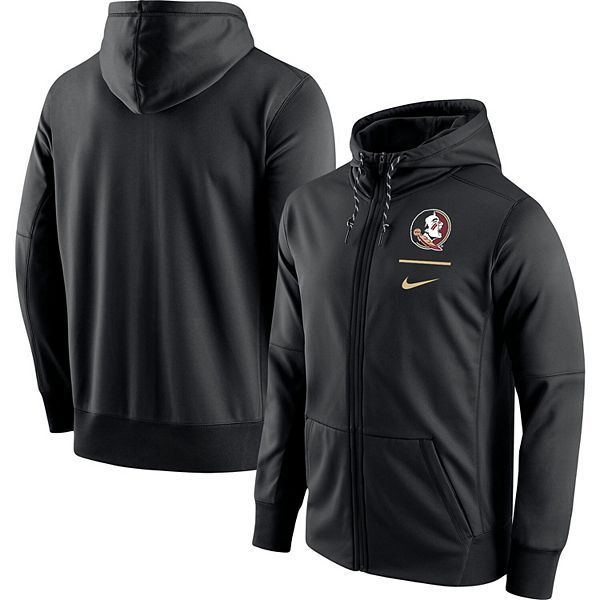 Men's Nike Black Florida State Seminoles Logo Stack Performance Full-Zip  Hoodie