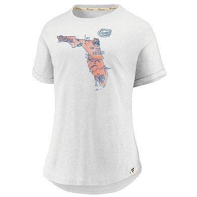 Women's Fanatics Branded White Florida Gators True Classics Home State T-Shirt