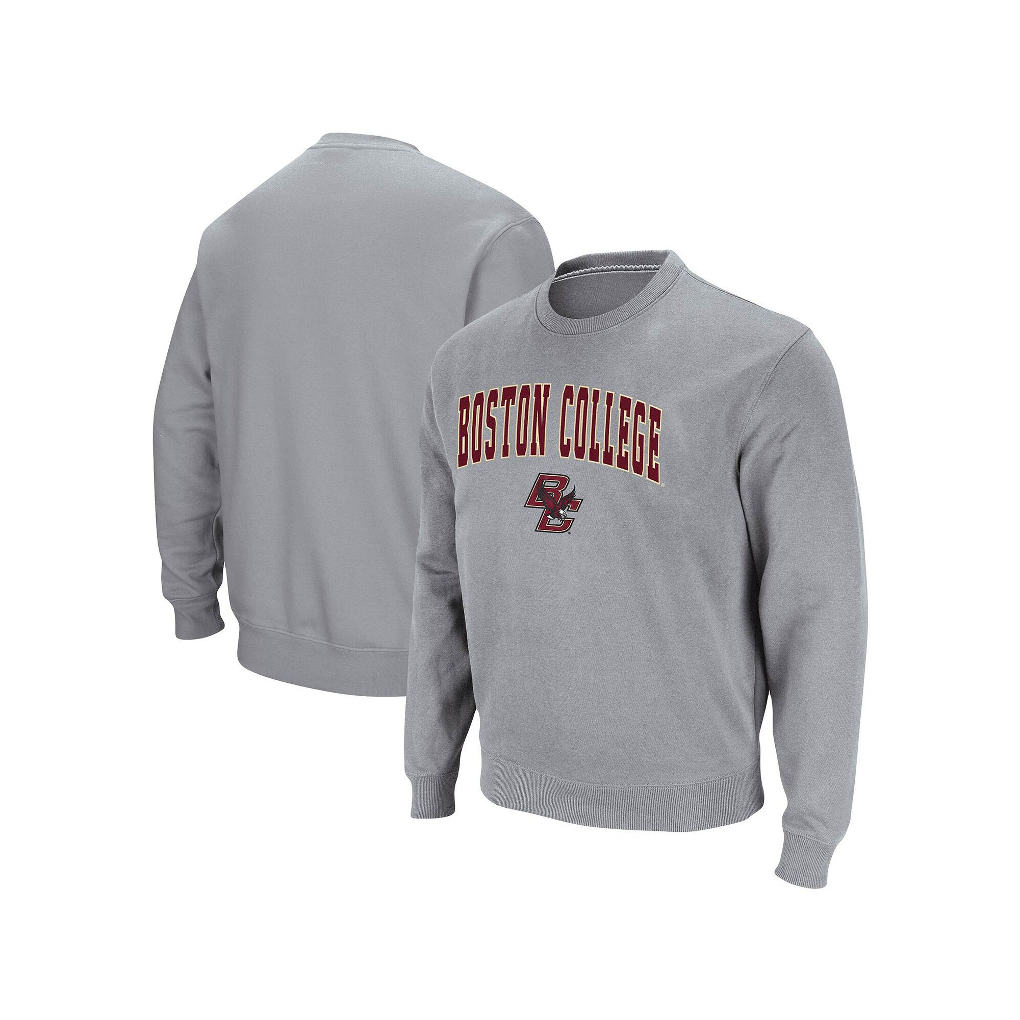 Mens Colosseum Heathered Gray Boston College Eagles Arch & Logo Tackle Twi