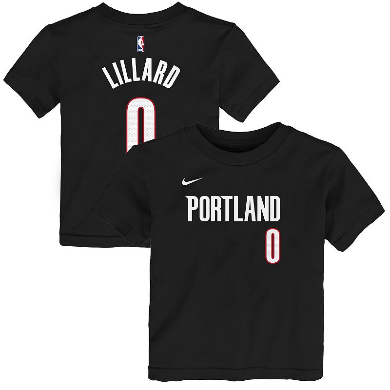 UPC 192000002051 product image for Preschool Nike Damian Lillard Black Portland Trail Blazers Name & Number T-Shirt | upcitemdb.com