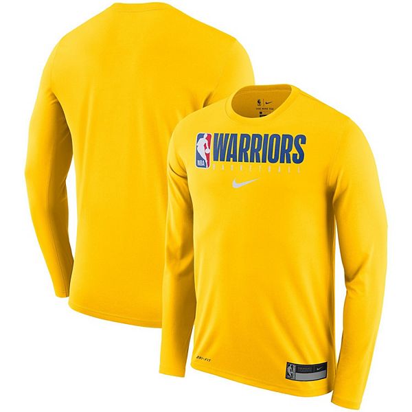 Adidas NBA Mens Golden State Warriors Athletic Long Sleeve Tee, Yellow –  Fanletic