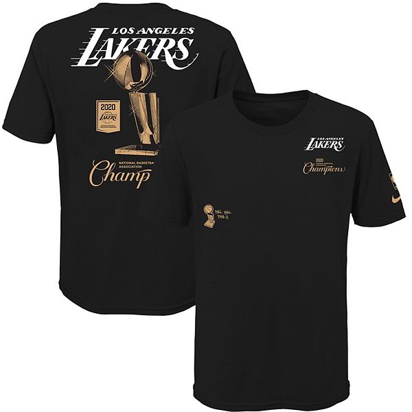 Nike 2020 Los Angeles Lakers Championship Long Sleeve T-Shirt Medium M  Black