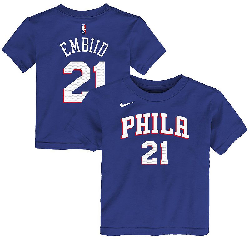 UPC 192000002112 product image for Preschool Nike Joel Embiid Blue Philadelphia 76ers Name & Number T-Shirt, Kids U | upcitemdb.com