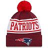 Preschool New Era Red/Navy New England Patriots Banner Cuffed Knit Hat with Pom