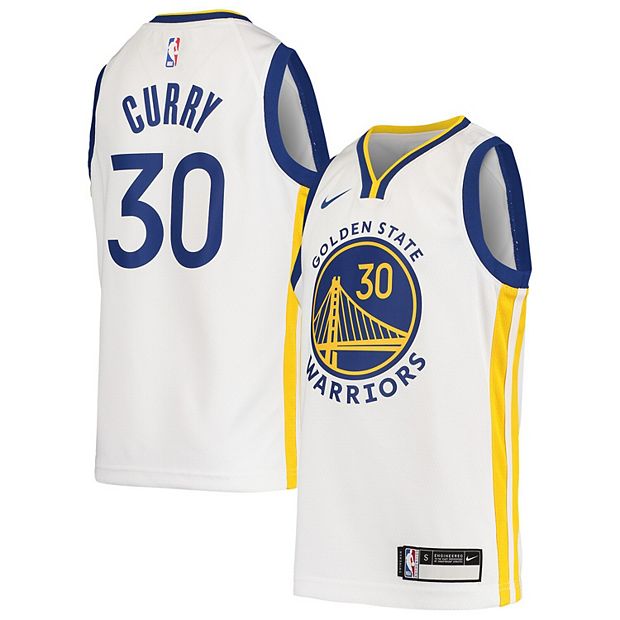  Stephen Curry Golden State Warriors White Youth 8-20