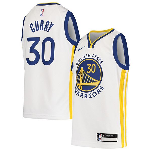 Youth Nike Stephen Curry White Golden State Warriors Team Swingman Jersey -  Association Edition