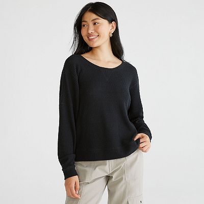 Juniors' Aeropostale Oversized 2-Way Waffle Tee
