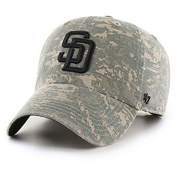 SAN DIEGO PADRES 47 BRAND ADJUSTABLE TRUCKER HAT - CAMO – JR'S SPORTS