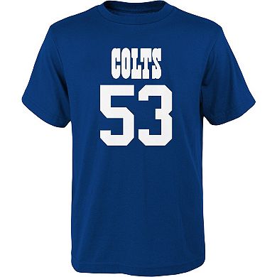 Youth Darius Leonard Royal Indianapolis Colts Mainliner Name & Number T-Shirt