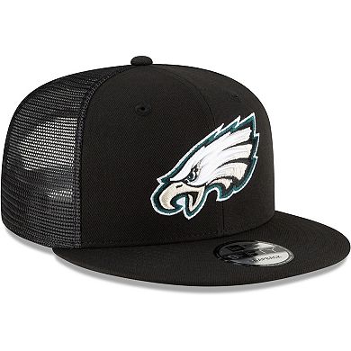 Men's New Era Black Philadelphia Eagles Shade Trucker 9FIFTY Snapback Hat