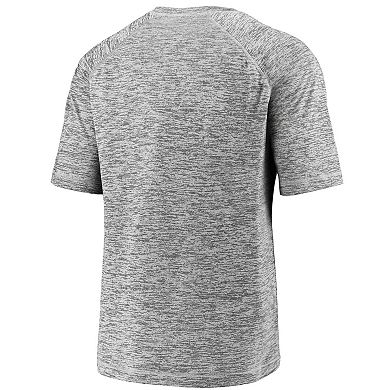 Men's Fanatics Gray Florida Gators Disrupt Jocktag Striated Raglan T-Shirt