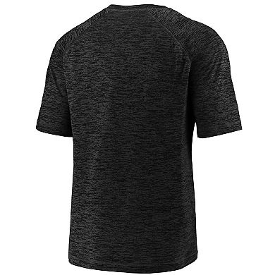 Men's Fanatics Black Oregon Ducks Nexus Arch Striated Raglan T-Shirt