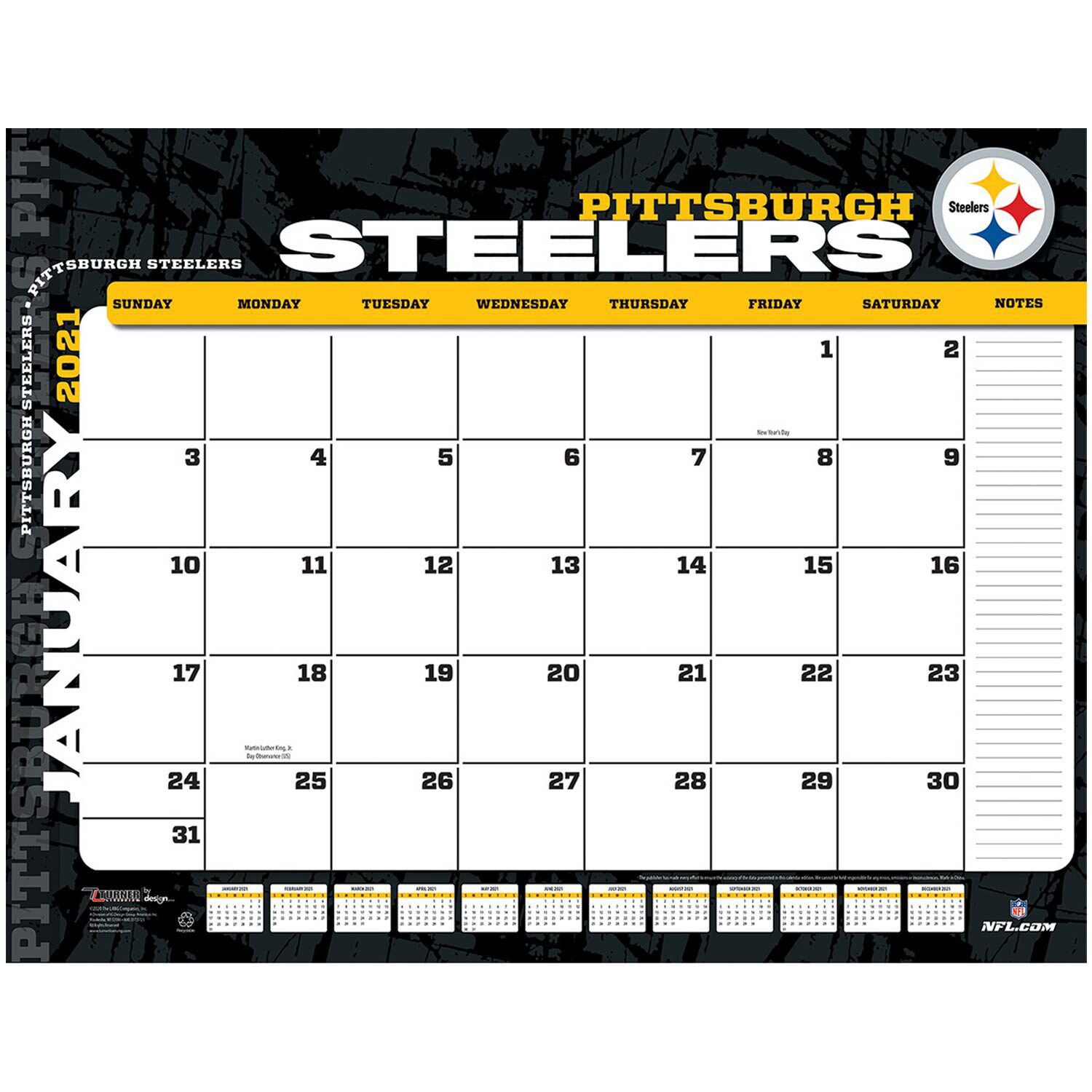 steelers calendar 2021