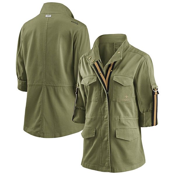 Women's WEAR By Erin Andrews Olive New Orleans Saints Utility Jacket