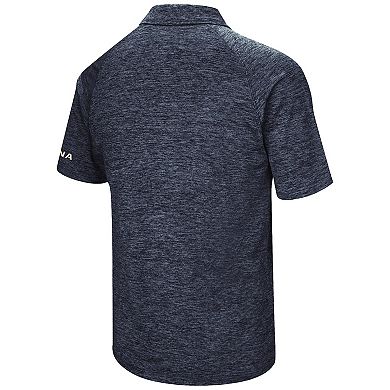 Men's Colosseum Heathered Navy Navy Midshipmen Down Swing Polo