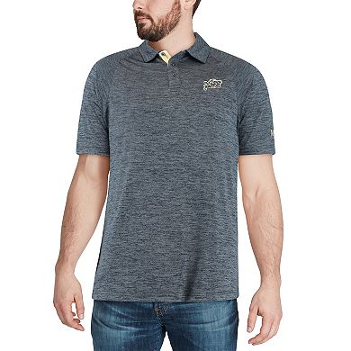 Men's Colosseum Heathered Navy Navy Midshipmen Down Swing Polo