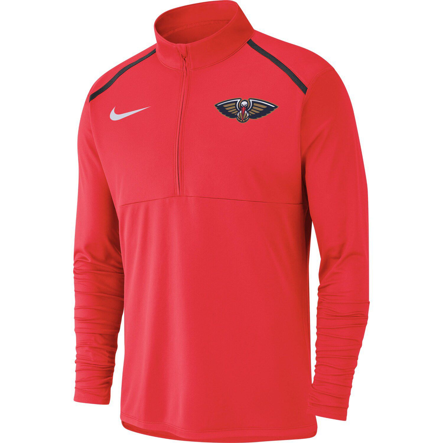 red nike half zip pullover