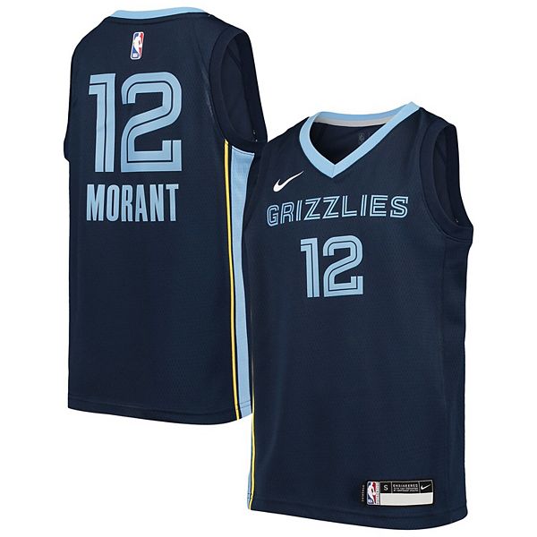Shedd Shirts Long Sleeve Navy Grizzlies Ja Morant Hair Logo T-Shirt Youth Small, Boy's, Size: Youth Small(6-8), Blue