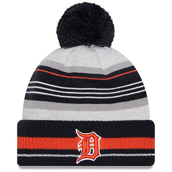 Detroit Tigers Men's New Era Cuffed Pom Knit Hat